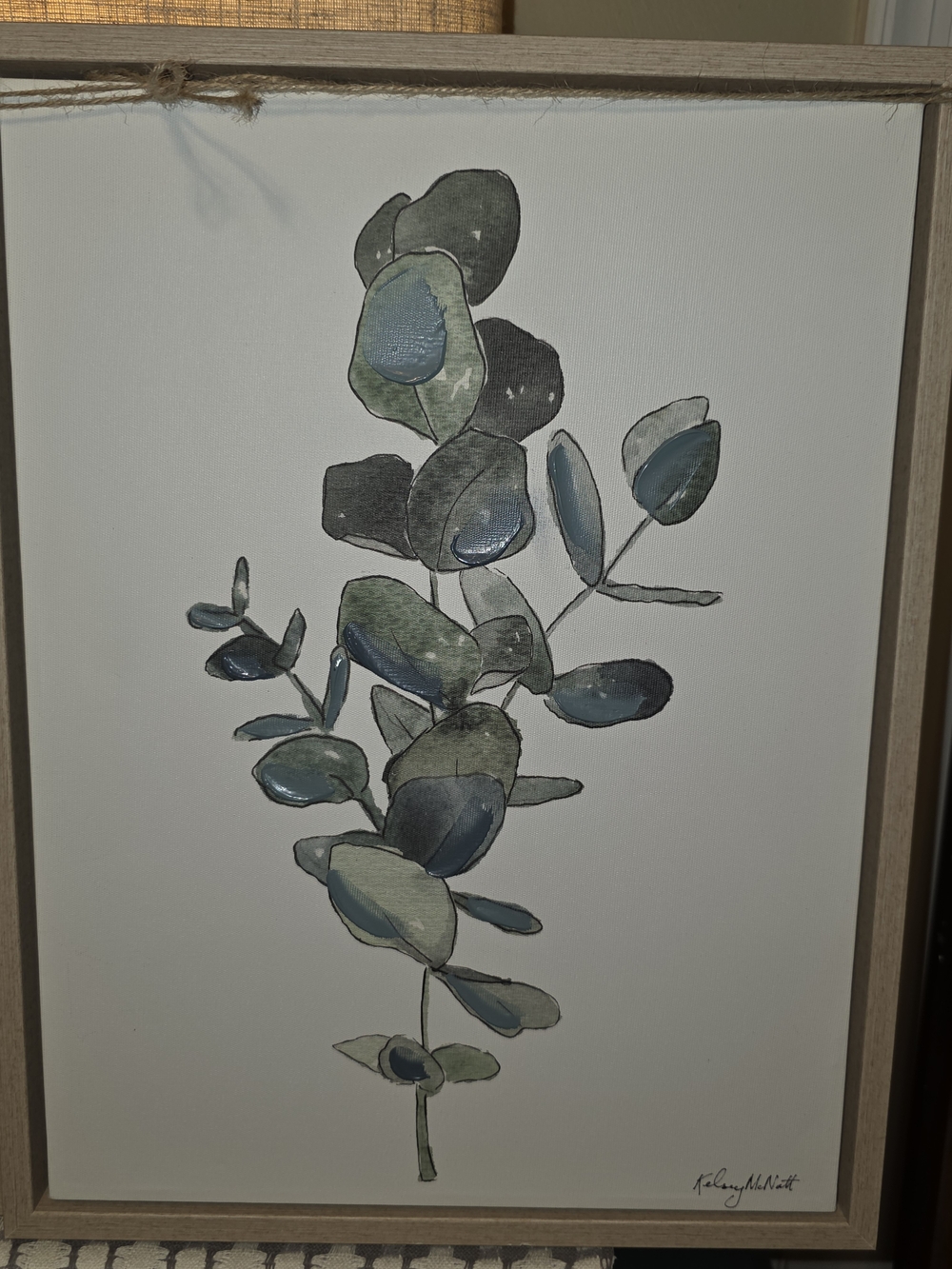 Kirklands Botanical Eucalyptus Prints in Green and Blue - Picture 3 of 9